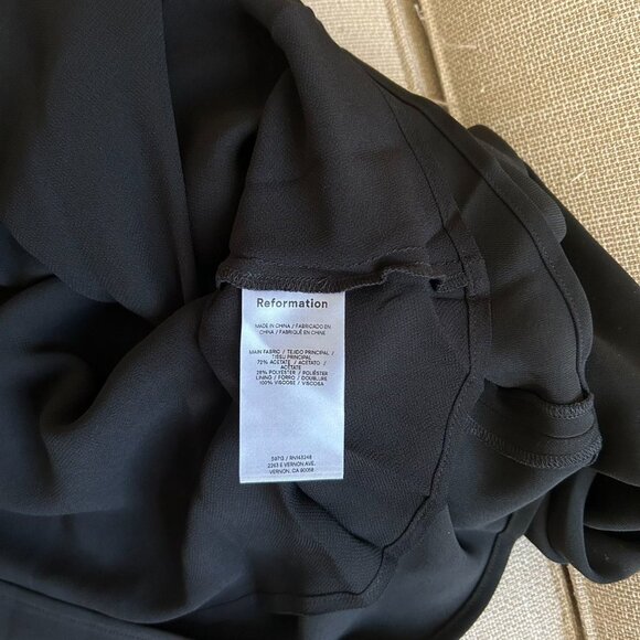 Reformation Cassiopeia Maxi Dress Sz4 Black - Picture 8 of 8
